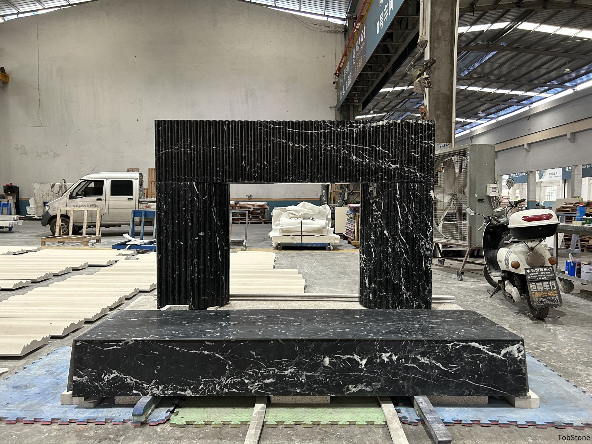 Black marble mantel Black marble mantel