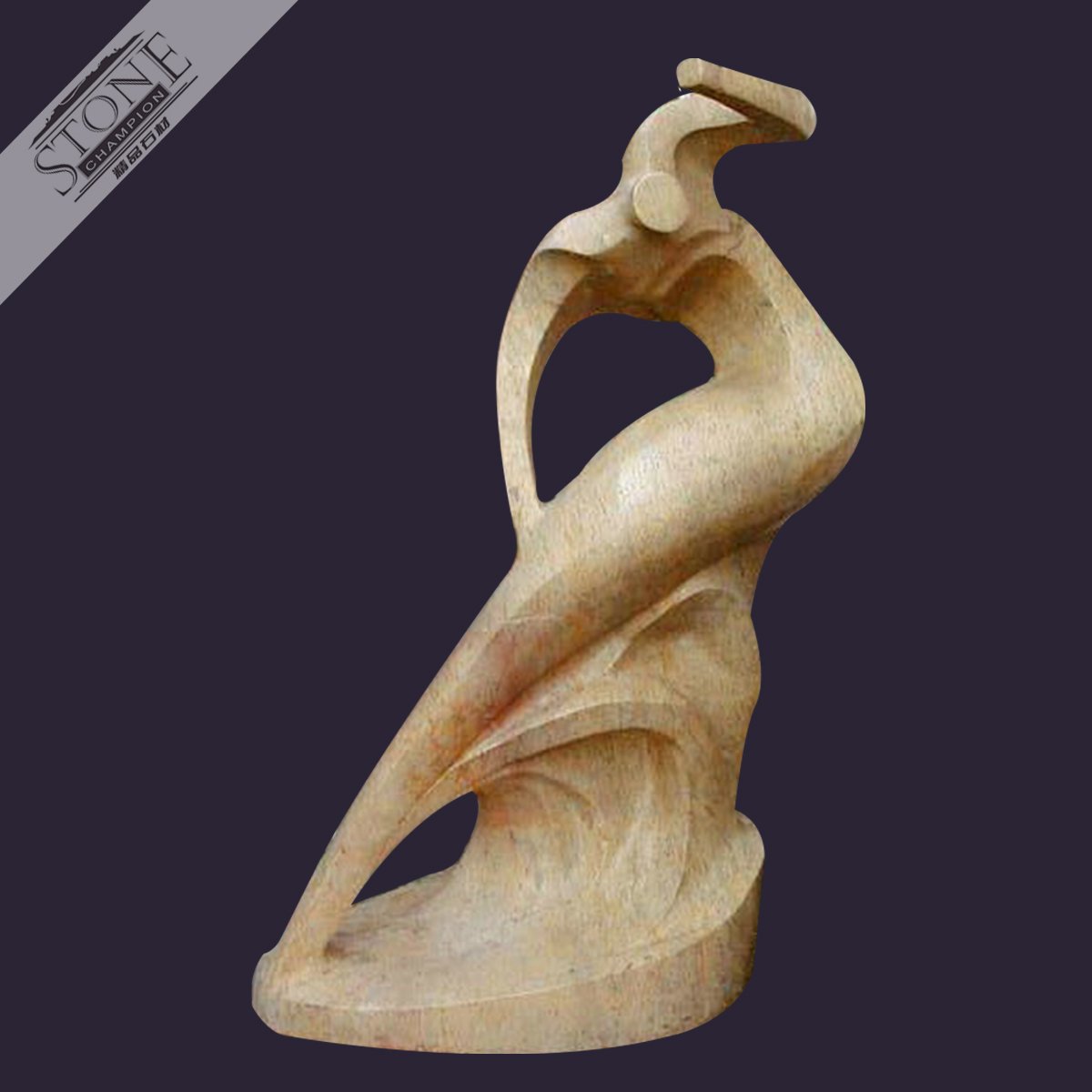 Beige granite stone sculpture