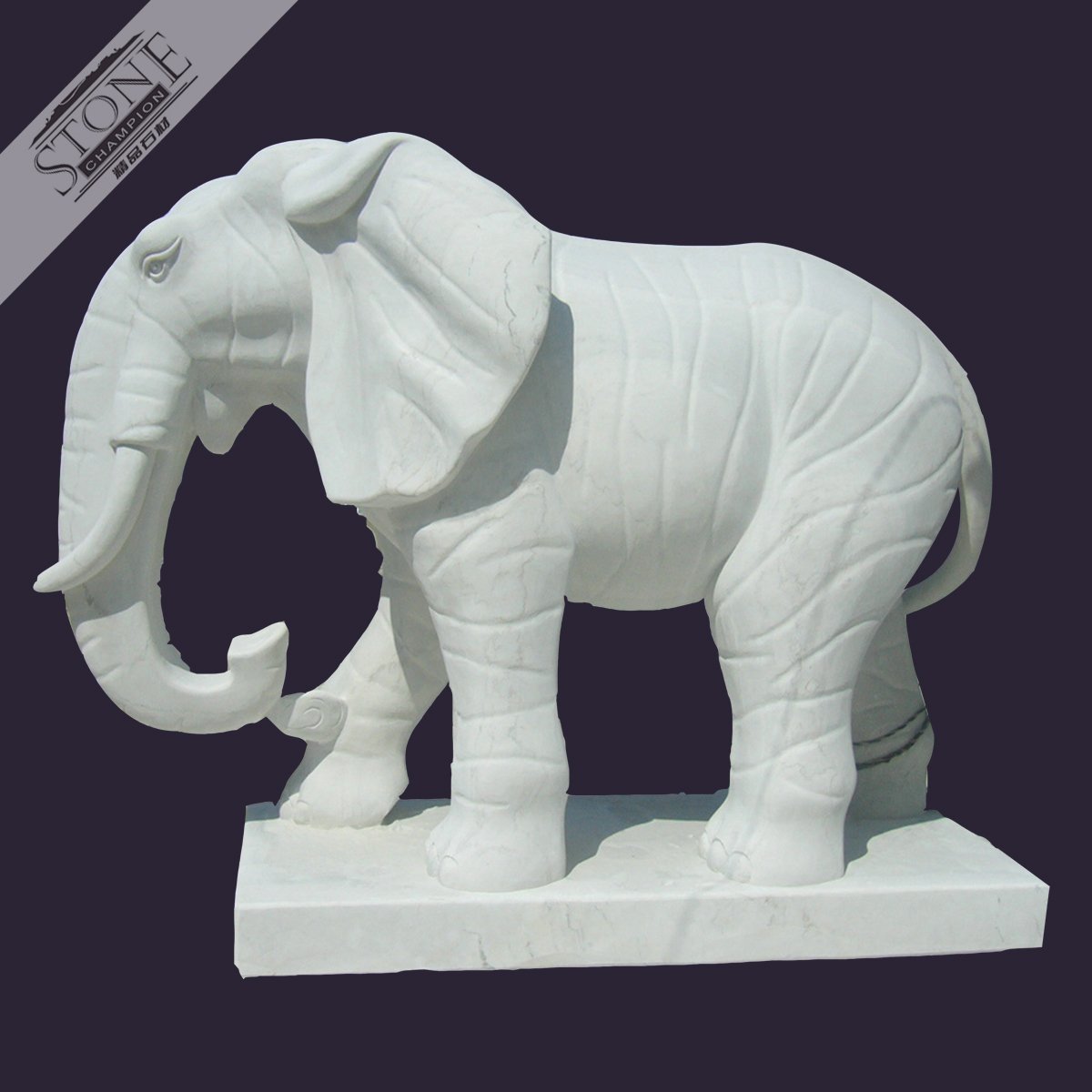  White marble elephant statue