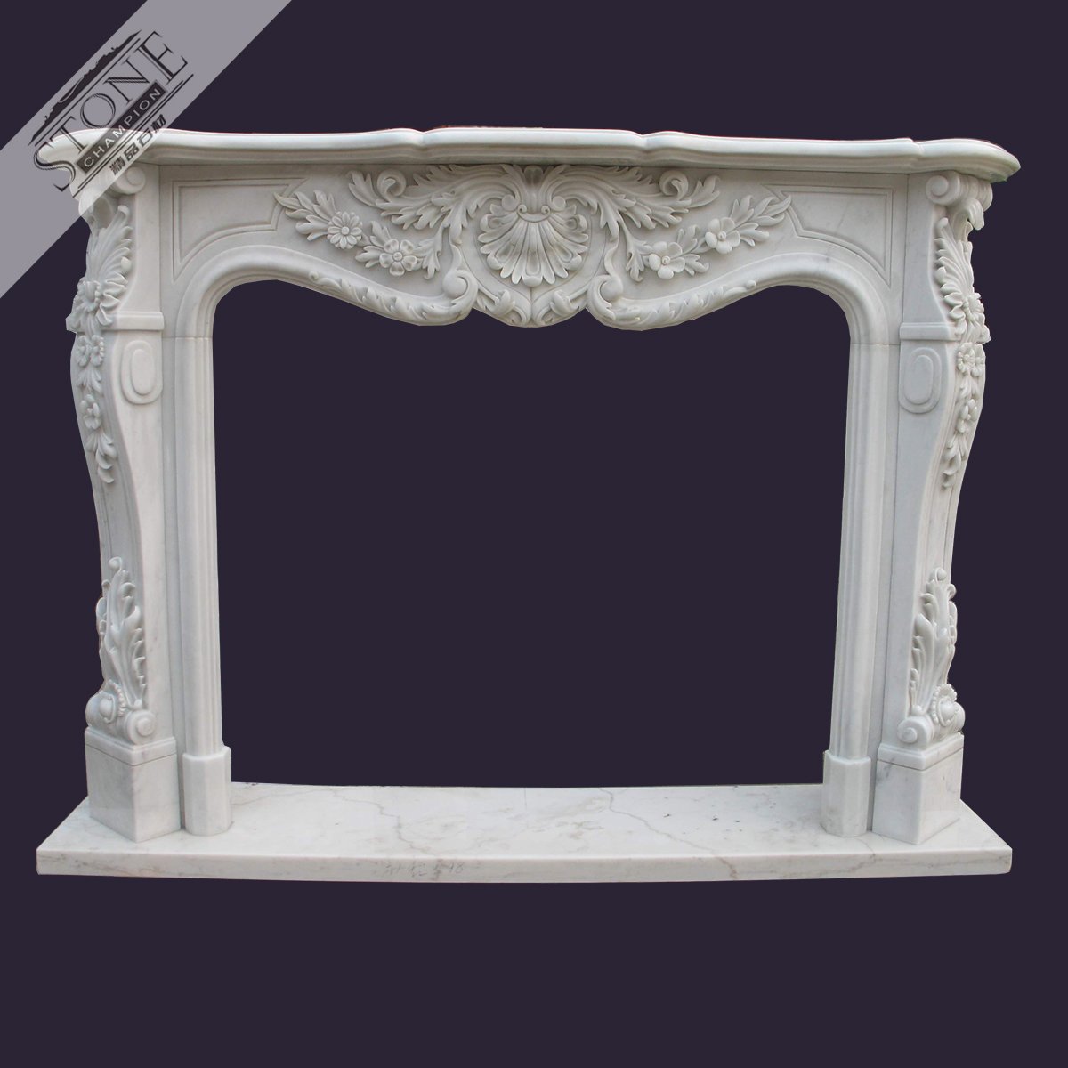 French style white marble cheap fireplace surround for sale