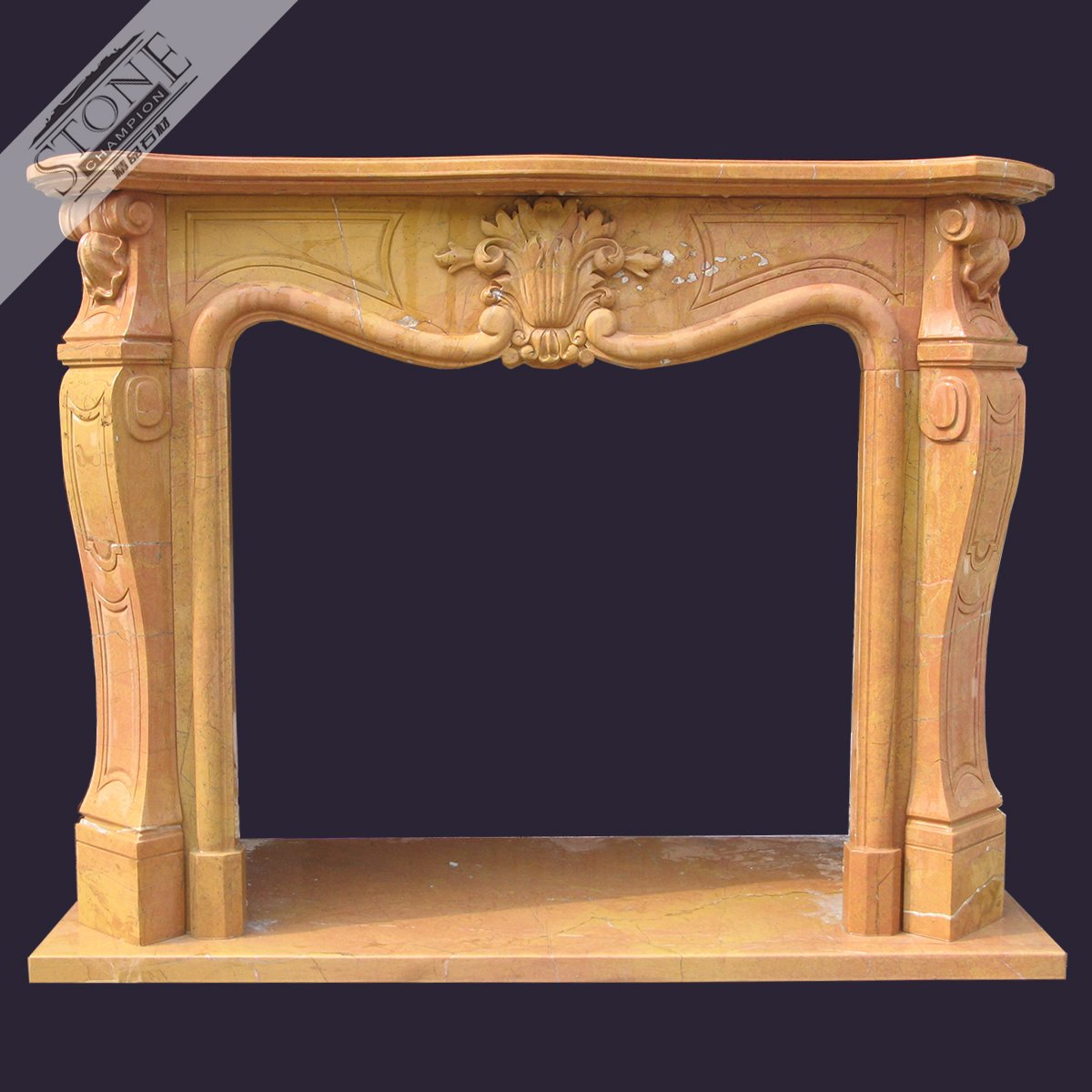 Small size interior decorative marble fireplace frame