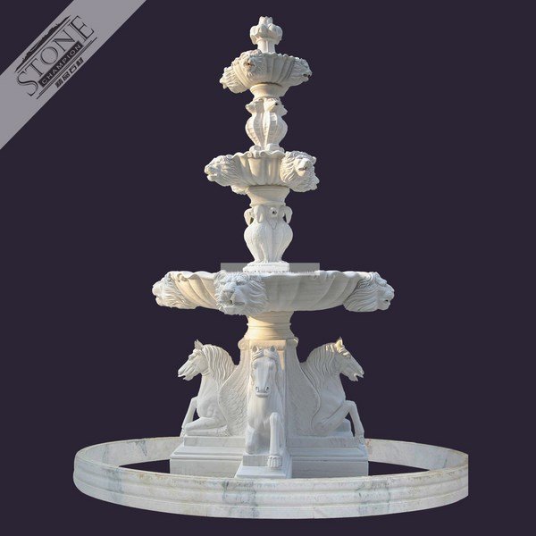 marble horse fountain