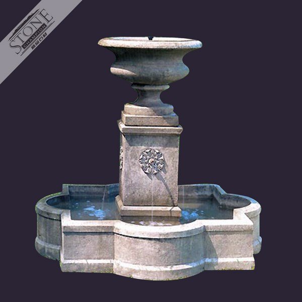 French style Garden water fountain with pool