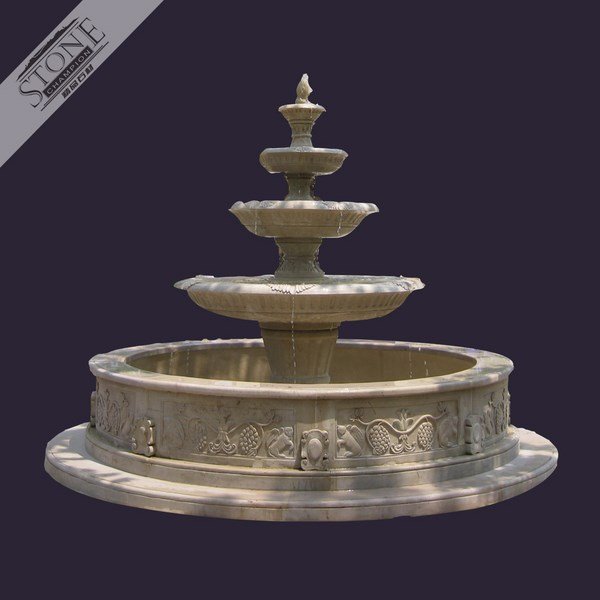 Limestone water fountain