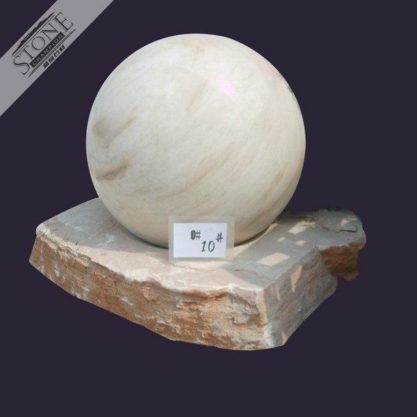 Red marble ball water fou