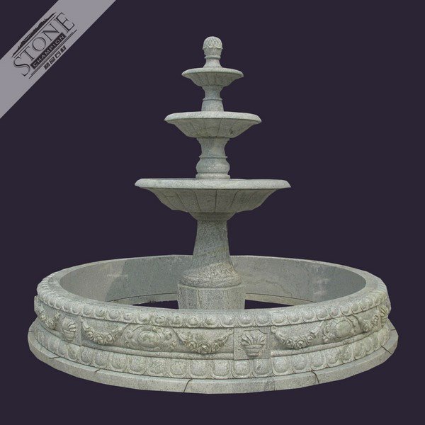 Grey Granite garden water fountain