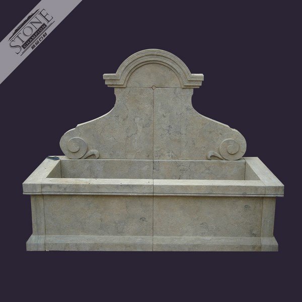 Simple design antique marble wall fountain