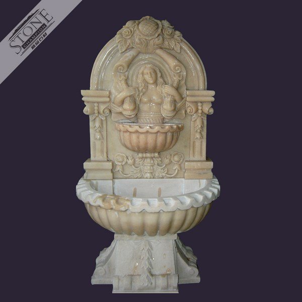 Newly produced natural marble water fountain