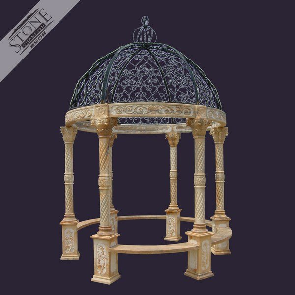 Stone gazebo with Corinthian column