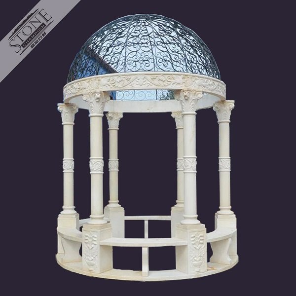 Custom designed white marble gazebo